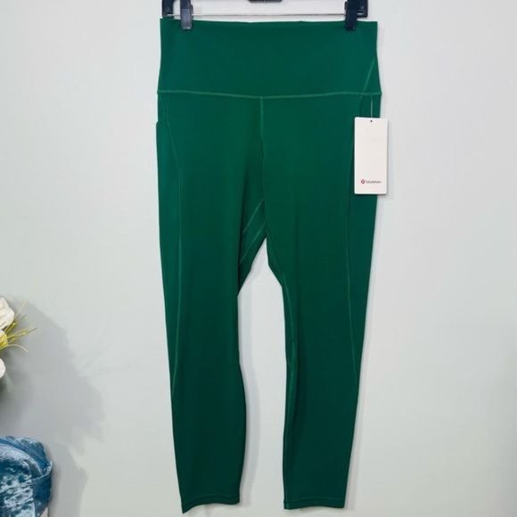 Lululemon Align High Rise Pants Leggings w Pockets Everglade Green 12 14 Nwt - Picture 3 of 9